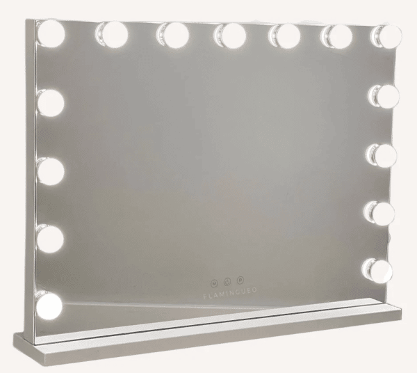 Miroir avec lumières LED pour le maquillage de style hollywoodien avec USB - KIM - FLAMINGUEO