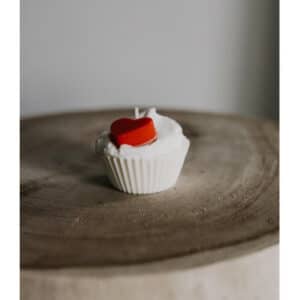 Bougie Cupcake fraise au sucre - PROVENCE CHIC