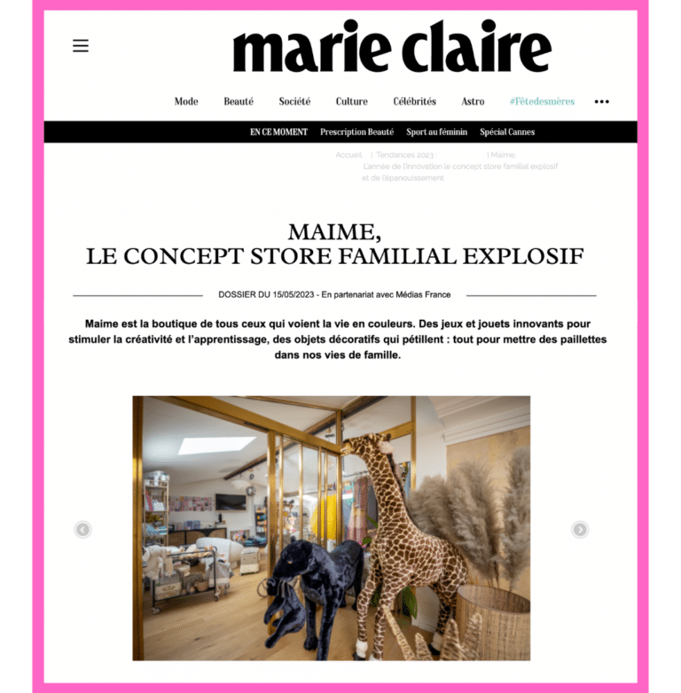 Article Marie claire site maime