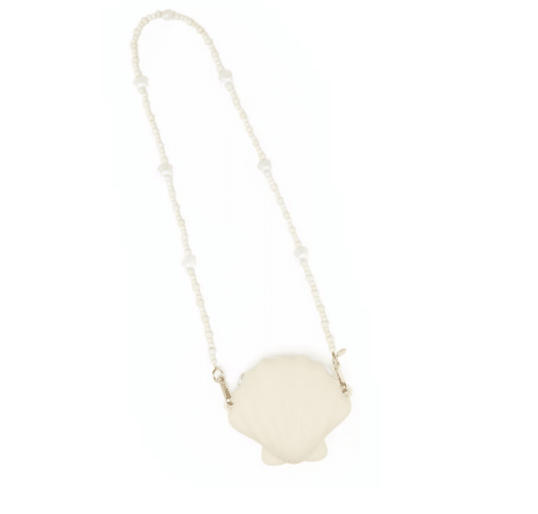 Le sac à main coquillage avec anse bijoux Crème - Ratatam