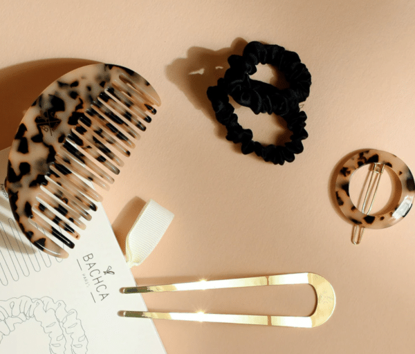 Coffret cheveux Peigne barrette chouchou et pic à chignon - Bachca